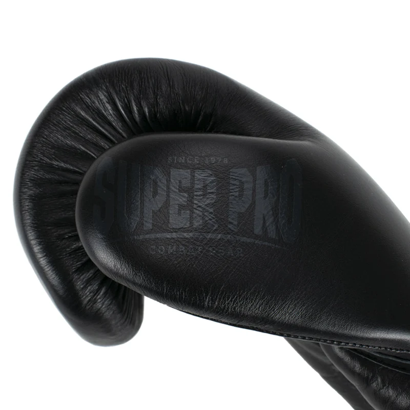 Super Pro Combat Gear Legend Lederen (Kick)Bokshandschoenen - Zwart