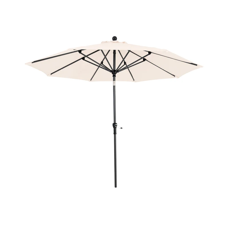 Parasol de marché Deluxe avec mât noir - 9 pi (2,7 m)