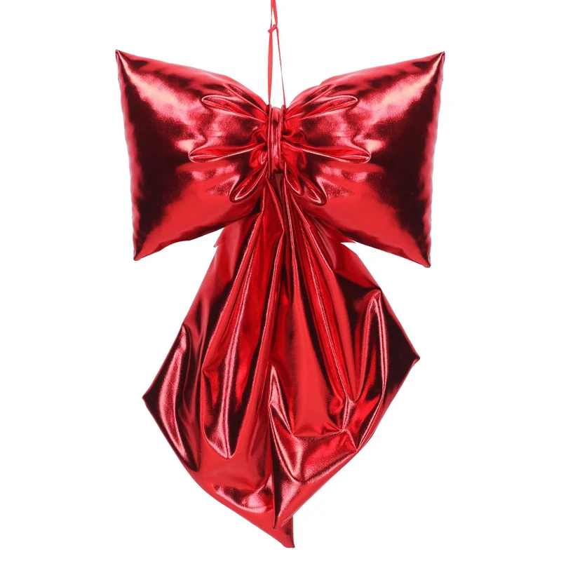 Fiocco tessuto lucido rosso cm35x50 Peraga Christmas