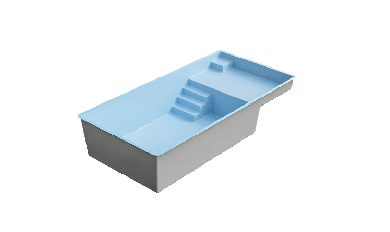 Prado Plage Grijs Polyester zwembad - 810 cm x 400 cm x 150 cm