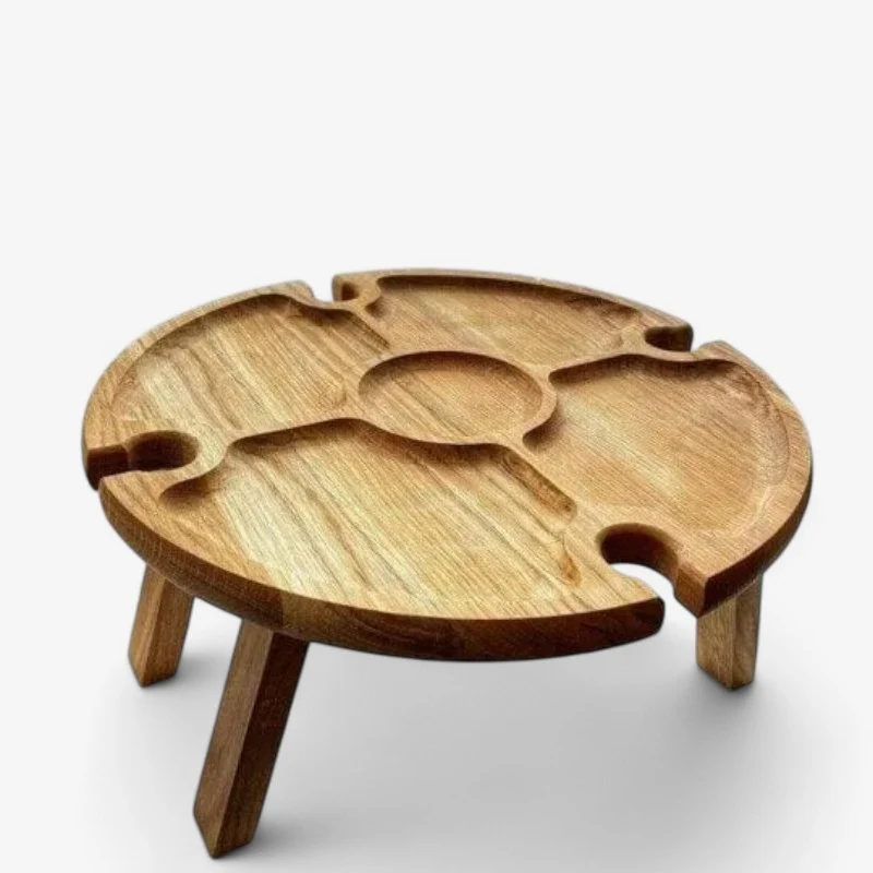 PicnicPort - Udendørs klapbord med glasholder