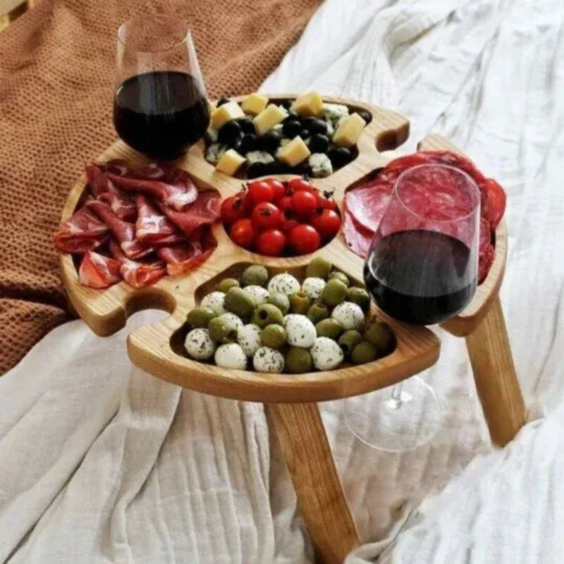 PicnicPort - Udendørs klapbord med glasholder