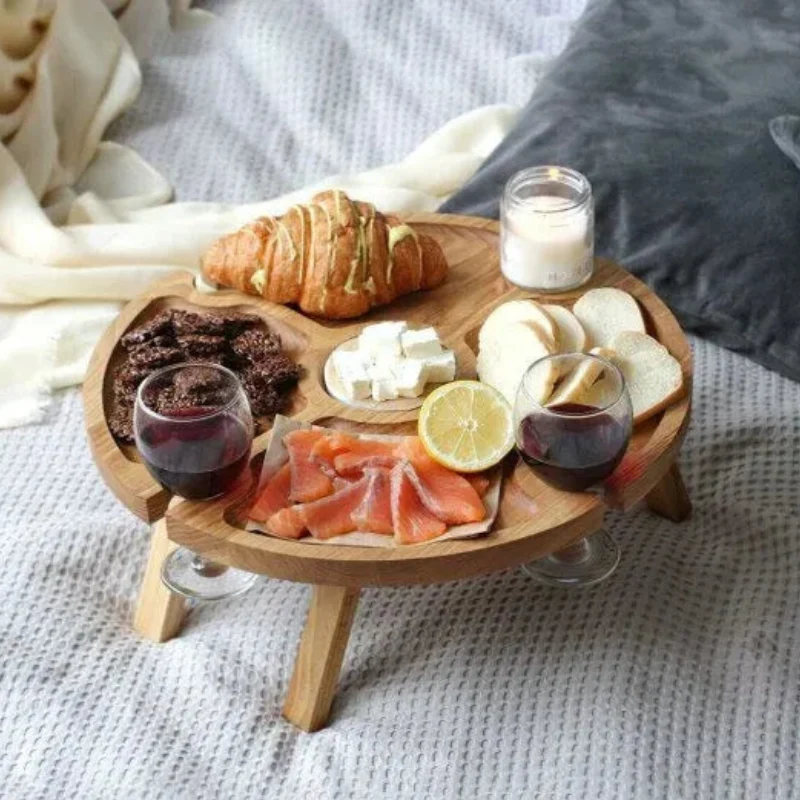 PicnicPort - Udendørs klapbord med glasholder