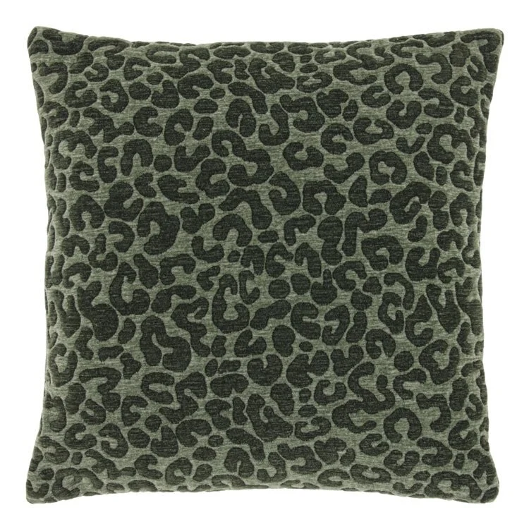 Cuscino Merel 45X45CM Verde Fantasia Leopardata Unique Living