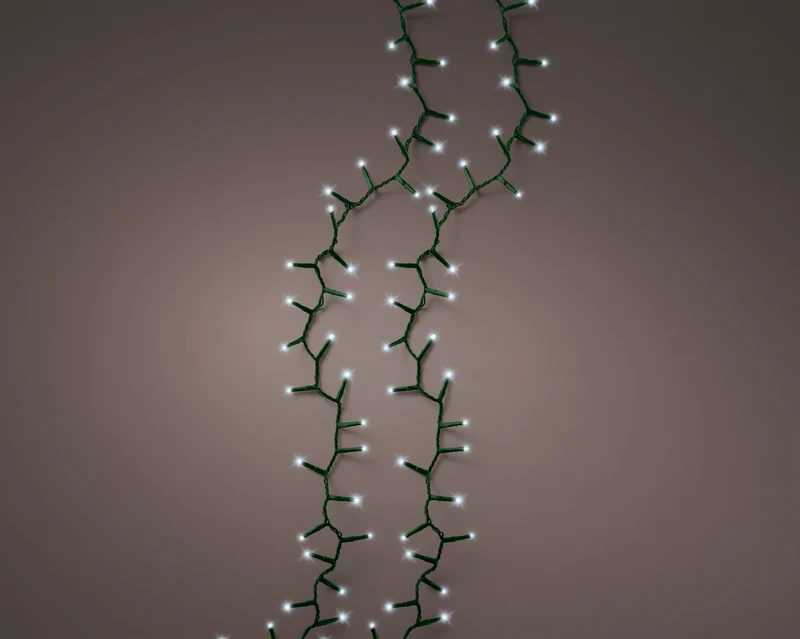 Filo LED compact a batteria lunghezza 1200 cm verde/bianco freddo Peraga Christmas