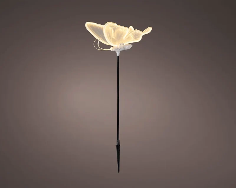 Farfalla LED in metallo con movimento 41 x 46 x 21 cm bianco Peraga Christmas