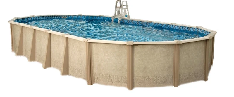 Interline Century metalen zwembad ovaal 610 cm x 360 cm x 132 cm compleet pakket
