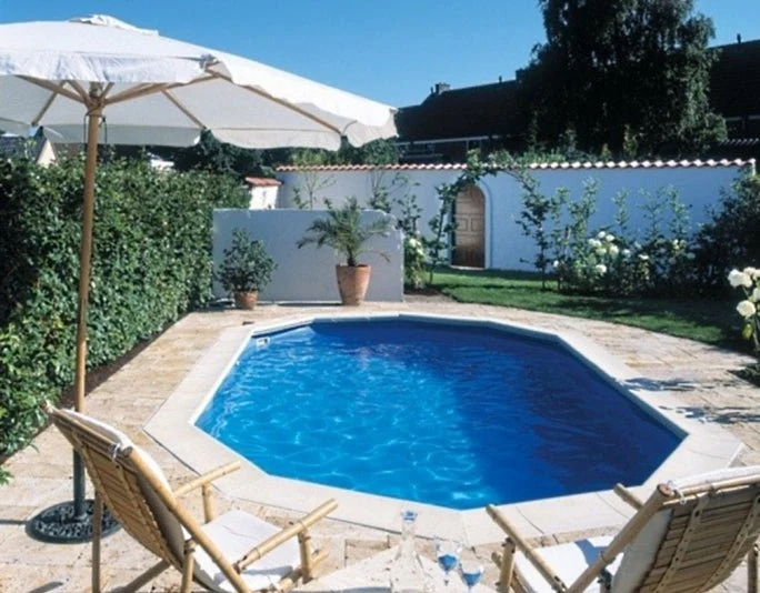 Interline Diana metalen zwembad ovaal 730 cm x 360 cm x 132 cm compleet pakket