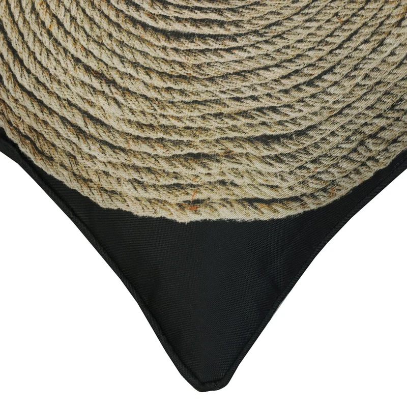 Coussin extérieur 18 x 18 po - Imprimé motif raffia