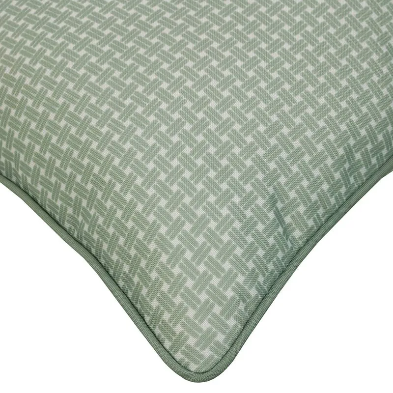 Coussin extérieur 18 x 18 po - Imprimé géo sauge