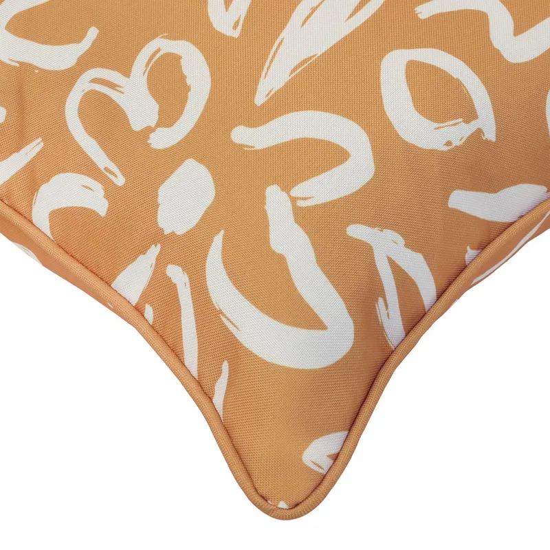 Coussin extérieur 18 x 18 po - Imprimé digital jaune