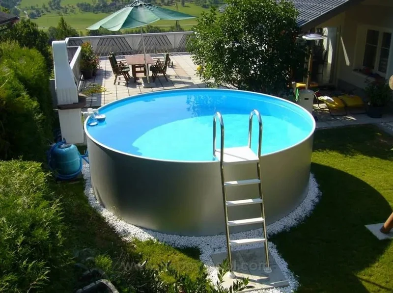 Happy Pool metalen zwembad Wit rond Ø500 cm x 135 cm
