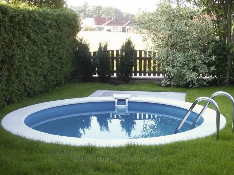 Happy Pool metalen zwembad Wit rond Ø800 cm x 135 cm