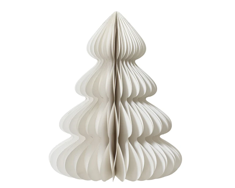 Albero in carta D 48 cm altezza 60 cm bianco Peraga Christmas