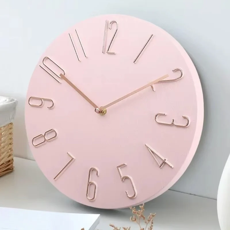 TimeMate – Rund Vægur med Digitalt Display og Batteridrift