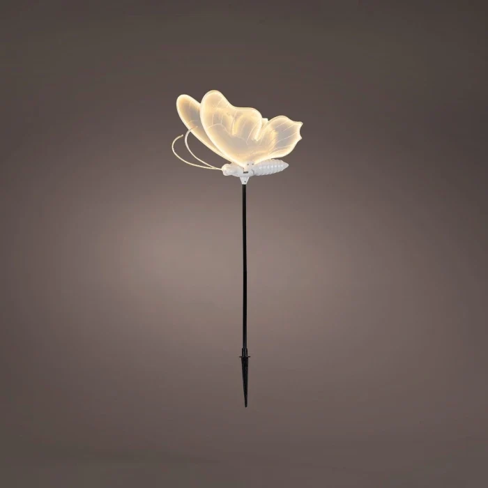 Farfalla LED in metallo con movimento 47 x 62 x 30 cm bianco Peraga Christmas