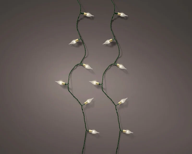 Filo LED vintage 240 luci lunghezza 2390 cm bianco caldo Peraga Christmas