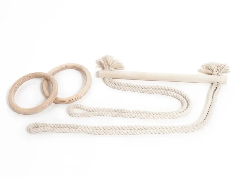 Anneaux de Gym et Barre Trapézoïdale Happymoon - Équipement de Gymnastique - Jeu de motricité enfant - Happymoon