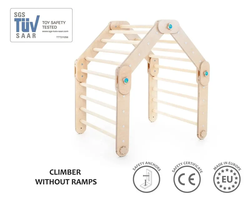 Triangle d'escalade, salle d'escalade Montessori, Climber, Pikler - Jeu de motricité enfant - Happymoon