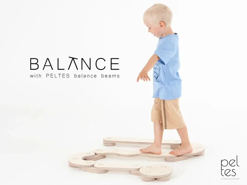 Poutres d'équilibre PELTES®, jouet Montessori, planche d'équilibre - Jeu de motricité enfant - Happymoon