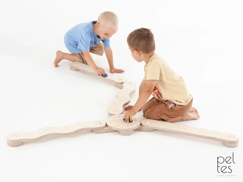 Poutres d'équilibre PELTES®, jouet Montessori, planche d'équilibre - Jeu de motricité enfant - Happymoon