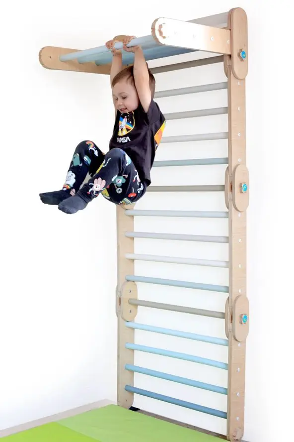 Support mural Happymoon®, transformez votre HM Climber en Stall Bar - Jeu de motricité enfant - Happymoon