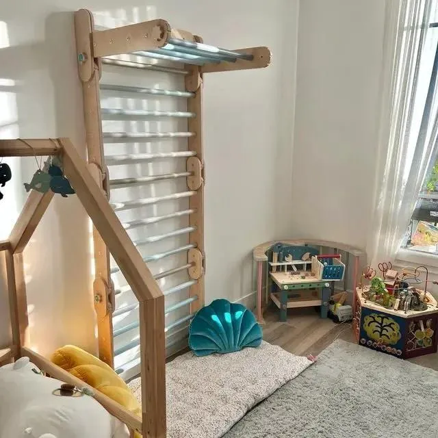 Support mural Happymoon®, transformez votre HM Climber en Stall Bar - Jeu de motricité enfant - Happymoon
