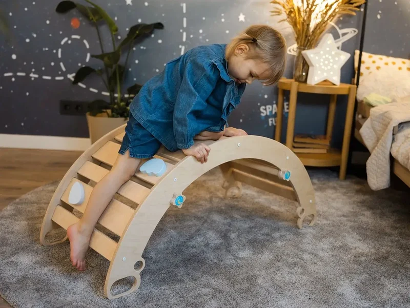 Arche d'Escalade + Rampe pour Alpiniste - Jeu de Motricité Enfant - Happymoon