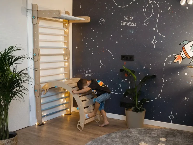 Arche d'Escalade + Rampe pour Alpiniste - Jeu de Motricité Enfant - Happymoon