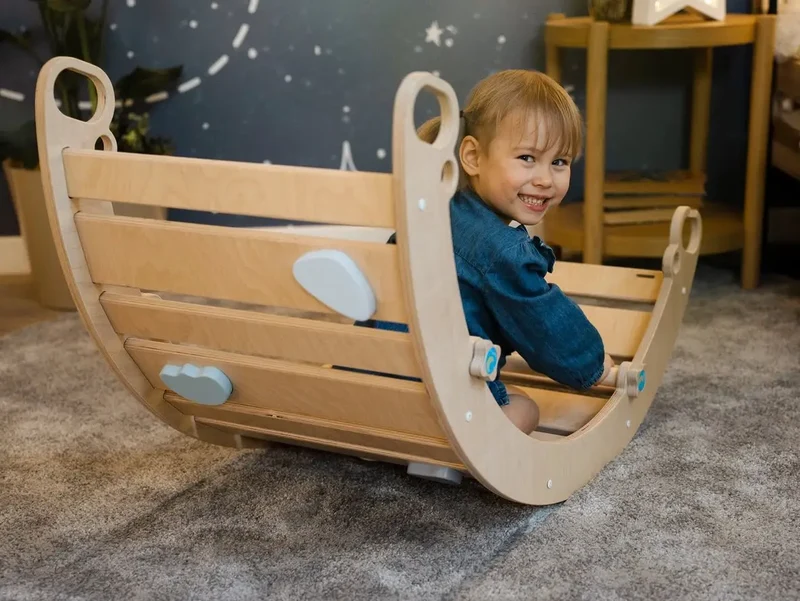 Arche d'Escalade + Rampe pour Alpiniste - Jeu de Motricité Enfant - Happymoon