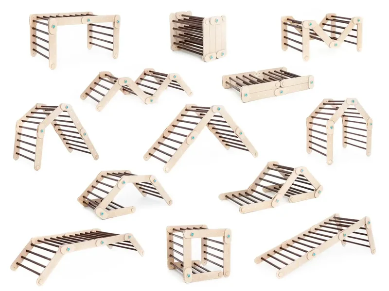 Dark Climber, Triangle Modifiable Montessori - Jeu de Motricité Enfant - Happymoon