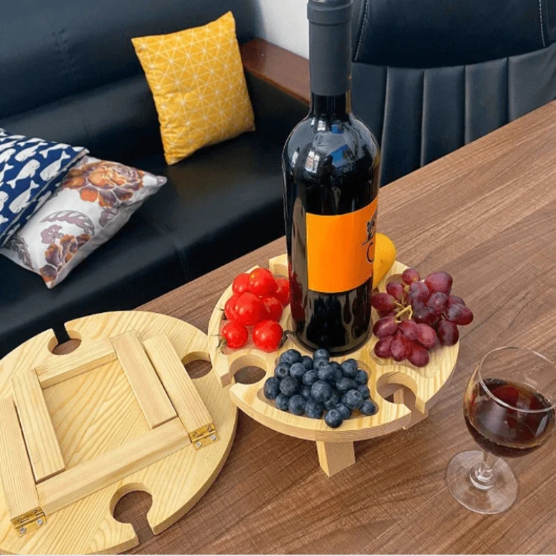 CircleEase – Mini Bord med Rund Bordplade og Foldeben