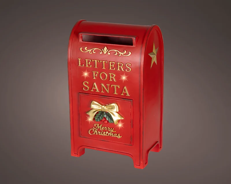 Cassetta delle lettere LED in polyresin 20,5 x 27 x 45 cm multicolore Peraga Christmas