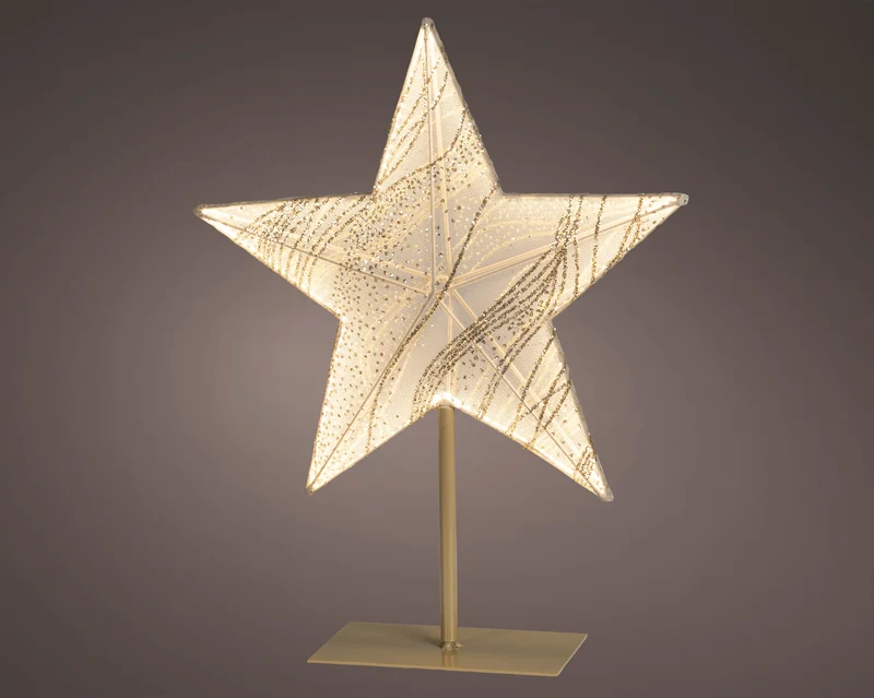 Stella LED in tessuto 11 x 38 x 50 cm bianco Peraga Christmas