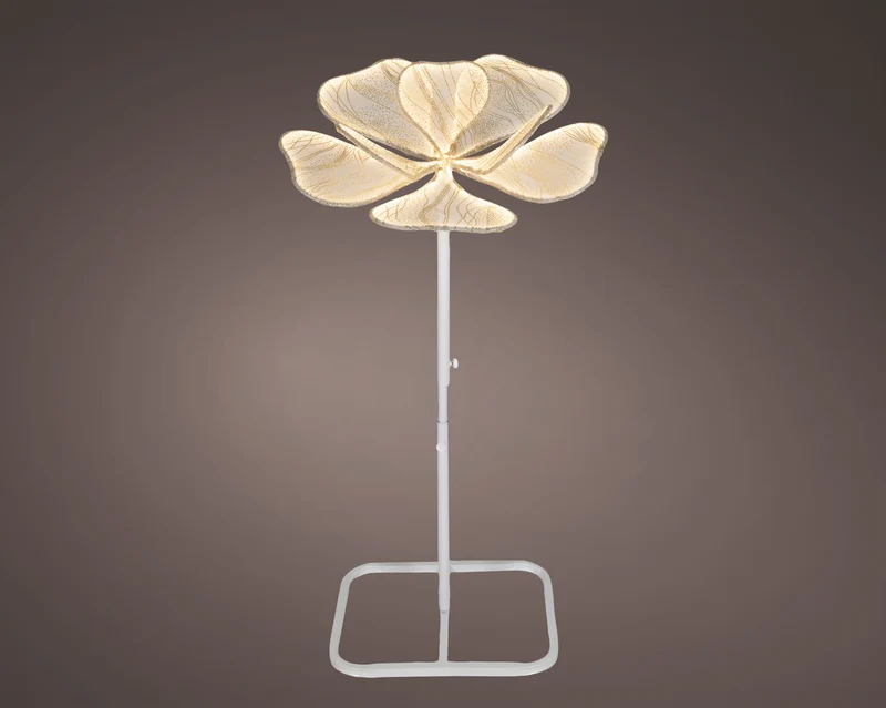 Fiore LED in tessuto 60 x 60 x 152 cm bianco Peraga Christmas