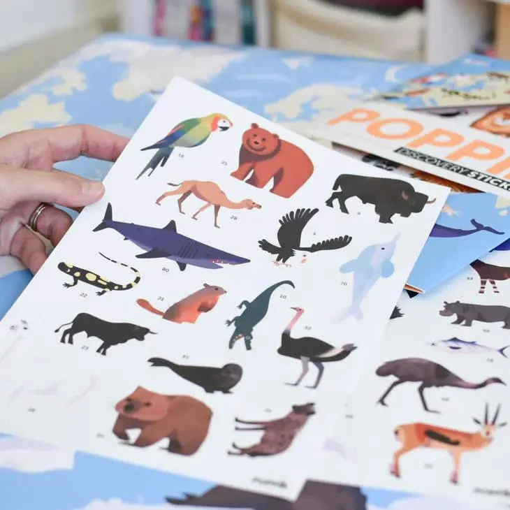 Les animaux du monde - Poster en stickers - Discovery 5+