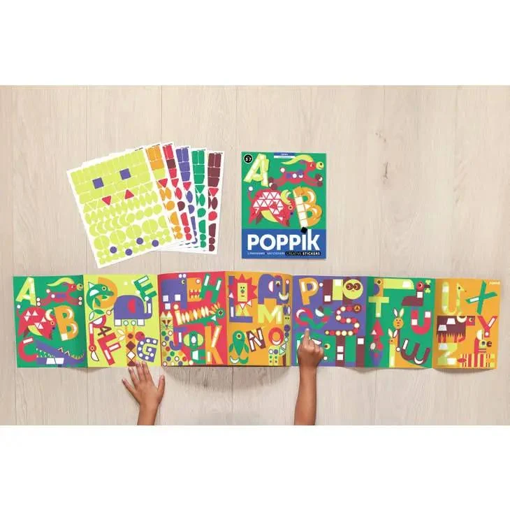 Lettres ABC - Poster Panorama en sticker inspiré Montessori