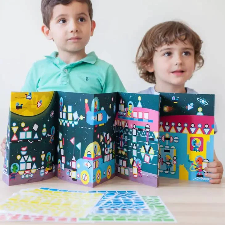 Cosmic - Poster Panorama en sticker inspiré Montessori