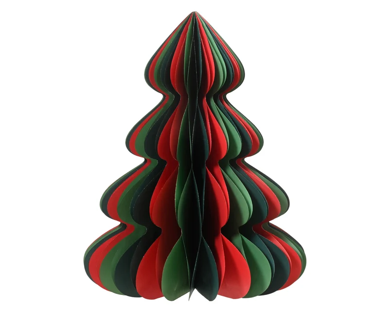 Albero in carta FSC a 60 strati D 48 cm altezza 60 cm multicolore Peraga Christmas