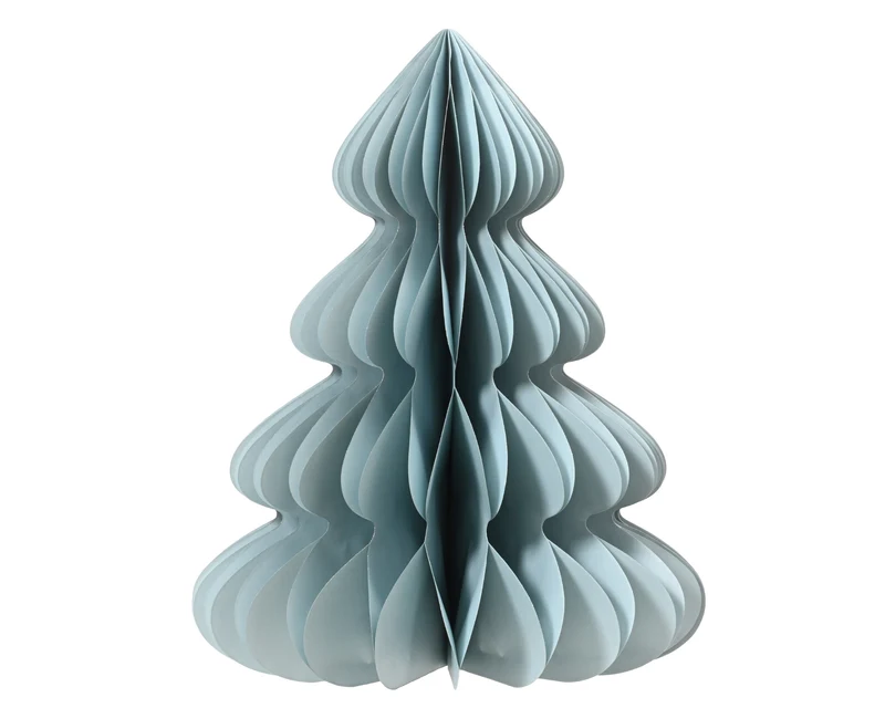Albero in carta FSC a 56 strati D 48 cm altezza 60 cm azzurro polvere Peraga Christmas