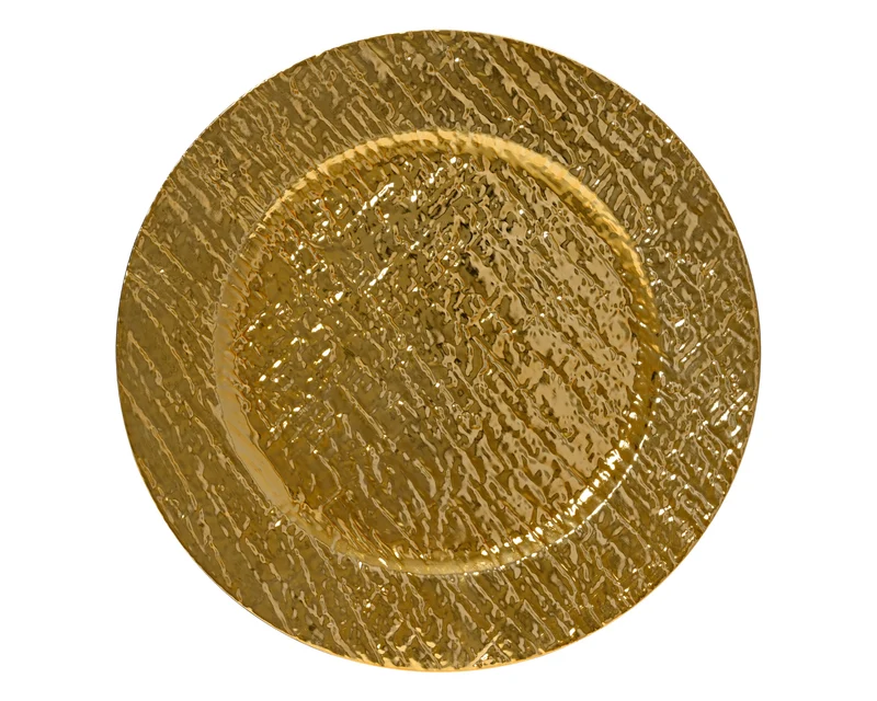Sottopiatto decorativo effetto martellato D 33 cm oro Peraga Christmas