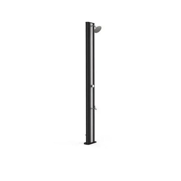 Gre - Ducha solar 40 l de PVC color negro con grifo lavapiés