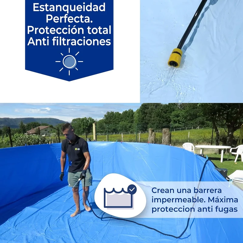 Gre - Liner para piscina de acero redonda de 120 CM de altura