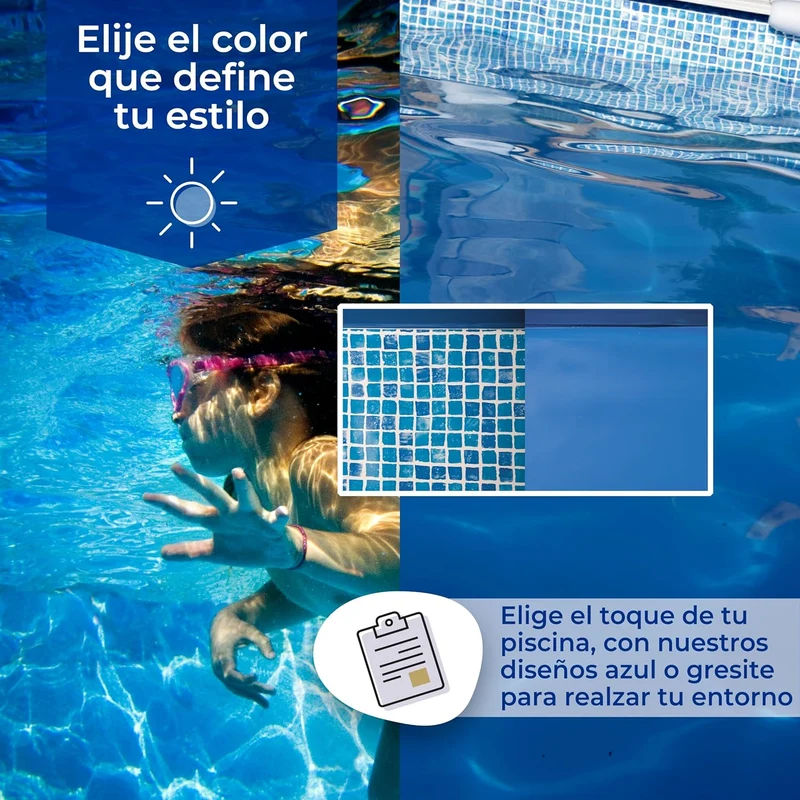 Gre - Liner para piscina de acero redonda de 120 CM de altura