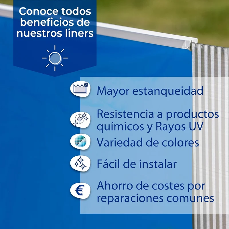 Gre - Liner para piscina de acero de 90 CM de altura