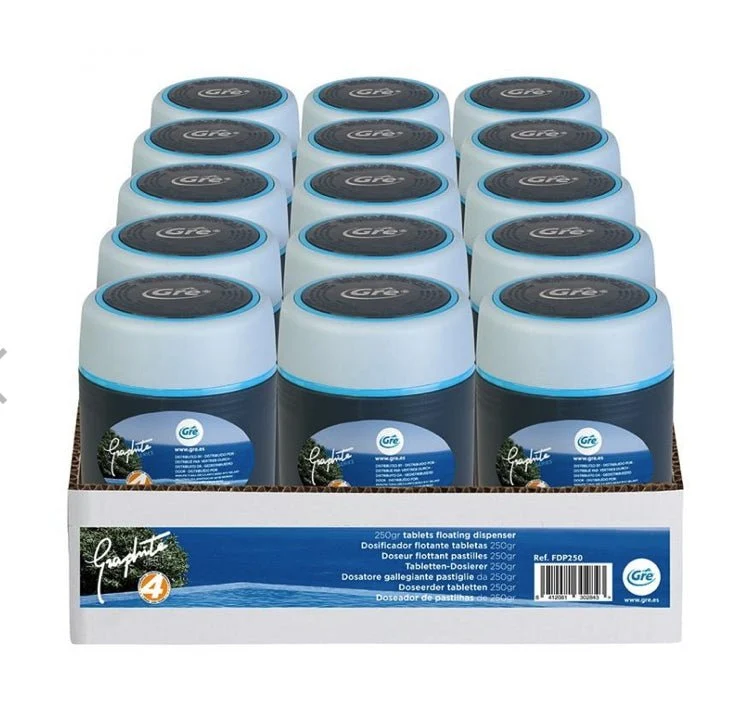 Gre – Dosificador de cloro flotante 250 g Graphite para piscina
