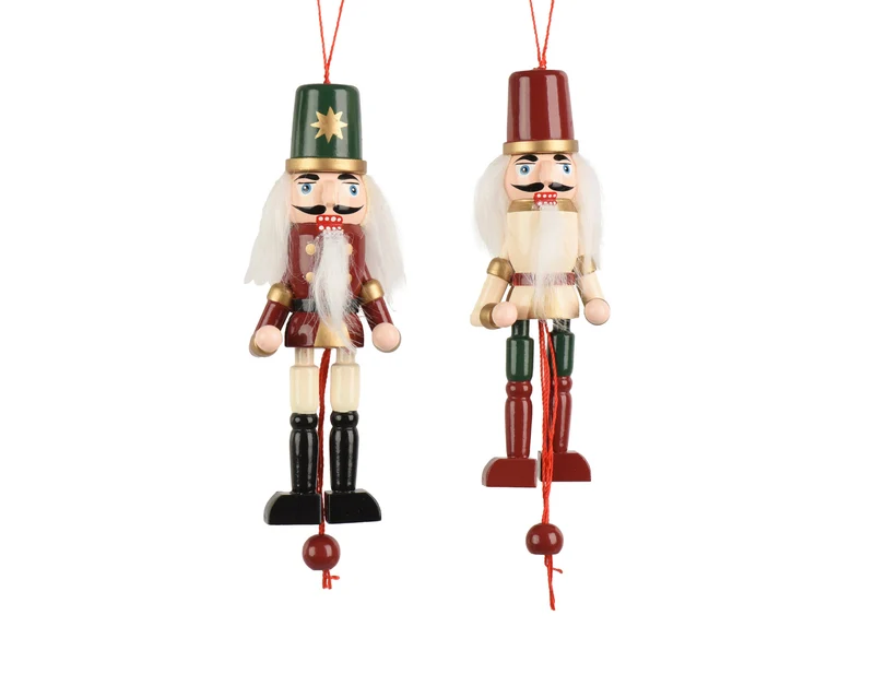 Pendente schiaccianoci in legno FSC 4 x 2,5 x 12,5 cm colori modello assortito Peraga Christmas