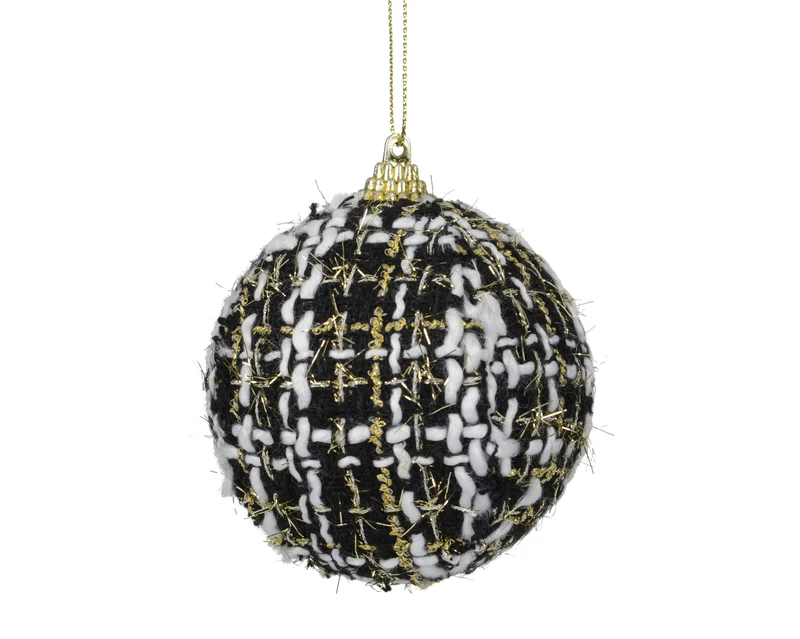 pallina di natale in foam D 8 cm nero Peraga Christmas