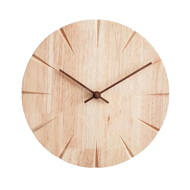 NordicLume – Moderne Skandinavisk Støjsvagt Vægur med Minimalistisk Design
