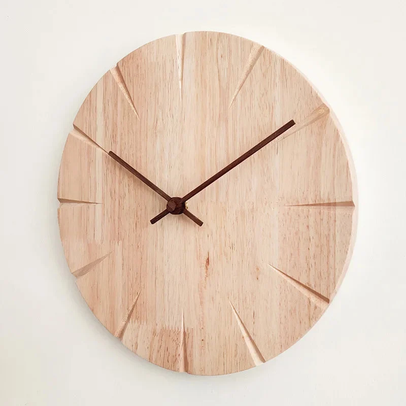 NordicLume – Moderne Skandinavisk Støjsvagt Vægur med Minimalistisk Design